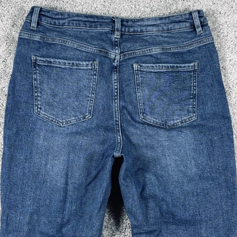 Emile Promod Womens High Rise Straight Leg Jeans‎ Medium Wash Blue Size UK 16